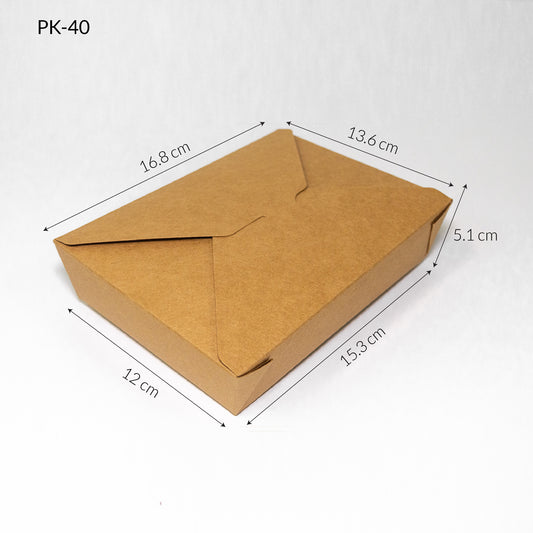 Caja de papel Bio Kraft PK-40 40oz.